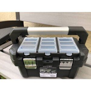 14-Inch Tool box with Removable Tray Truly Strong and Durable For Craft Storage